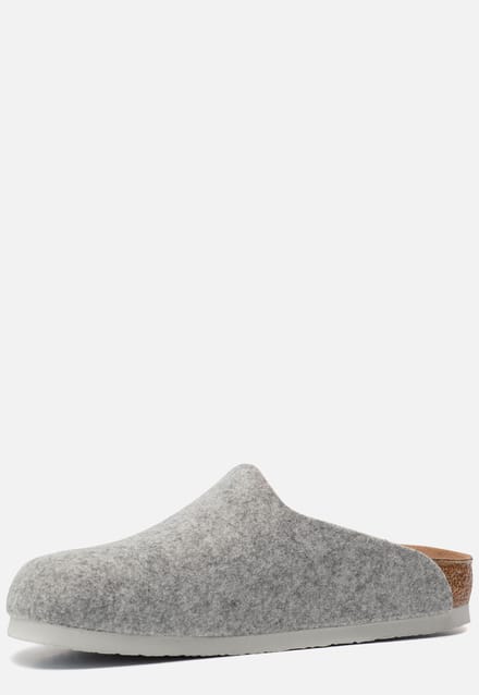 Birkenstock Amsterdam Light Gray narrow VEG Felt Wooly Home Unisex Pantoffels - Lichtgrijs - Maat 36