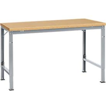 Manuflex basistafel UNIVERSAL Speciaal, 1500 x 1000 mm, multiplex natuur, aluminium zilver