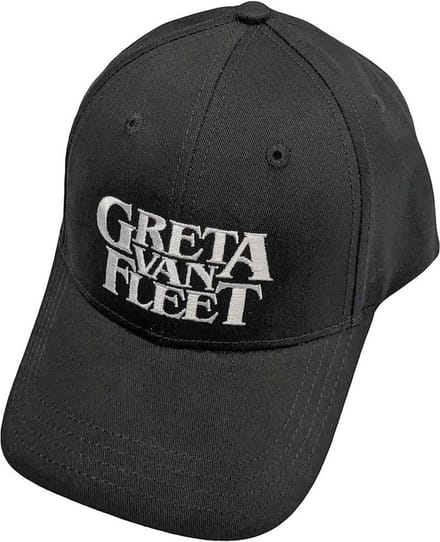 Greta Van Fleet - White Logo Snapback Pet - Zwart
