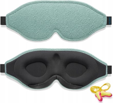 Zachte Slaapmasker Groen - 100% Lichtblokkerend voor Reizen
