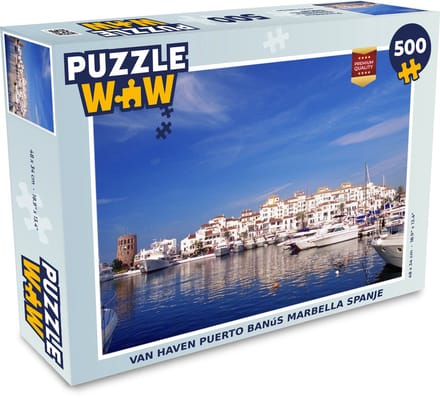 Puzzel Van haven Puerto Banús Marbella Spanje - Legpuzzel - Puzzel 500 stukjes
