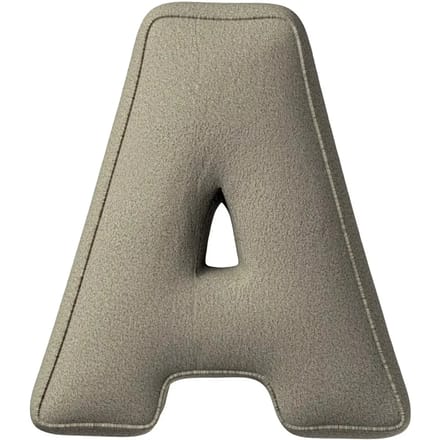 Kussen letter a Yellow Tipi Boucle