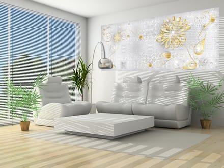 Abstract gold wallcovering