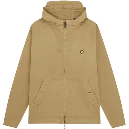 Lyle & Scott Garment dyed zip through jacket - seaweed