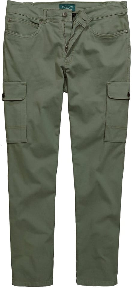Boston Park - Heren - Cargobroek keperstof Straight Fit - Bamboe - Maat 60