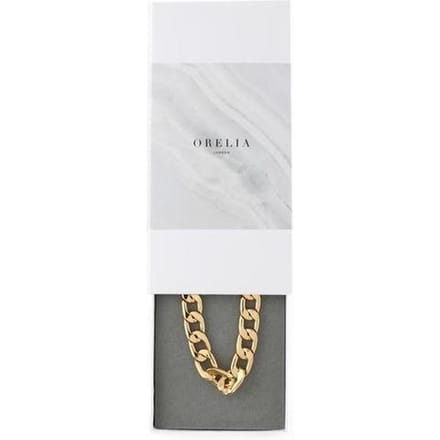 Orelia ketting gourmette schakel breed met giftbox