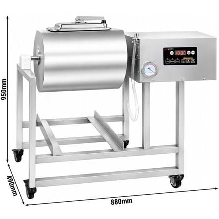 GGM Gastro Vakuum-Mariniermaschine - 60 Liter - beidseitiger Drehlauf - Digital - mit Timerfunktion
