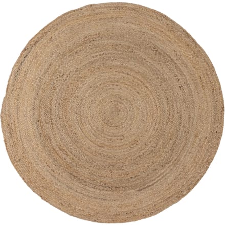 WOOOD Ross Vloerkleed - Jute - Naturel - 1x150x150