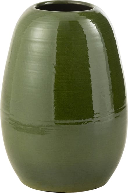 J-Line vaas Lola - porselein - groen - medium - 40 cm hoog