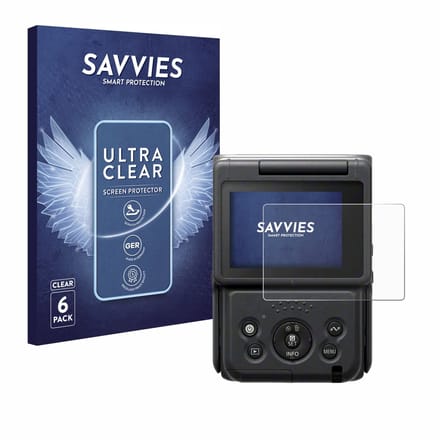 Savvies - Screenprotector voor Canon PowerShot V10 Vlog Camera - Folie Beschermfolie transparant 6 Stuks
