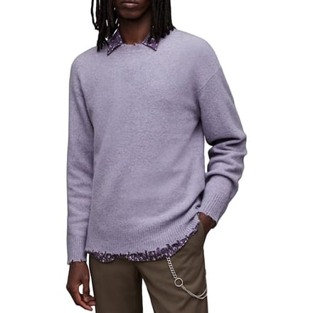 AllSaints Luka Crew Lilac Purple Taglia: XXL | Maglioni a maglia Outlet | Uomo | Viola