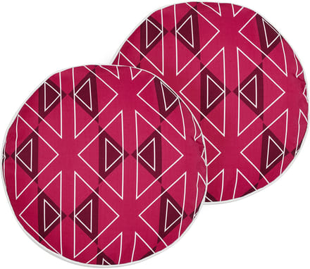 MEZZANO - Tuinkussen set van 2 - Fuchsiapaars - 40 cm - Polyester