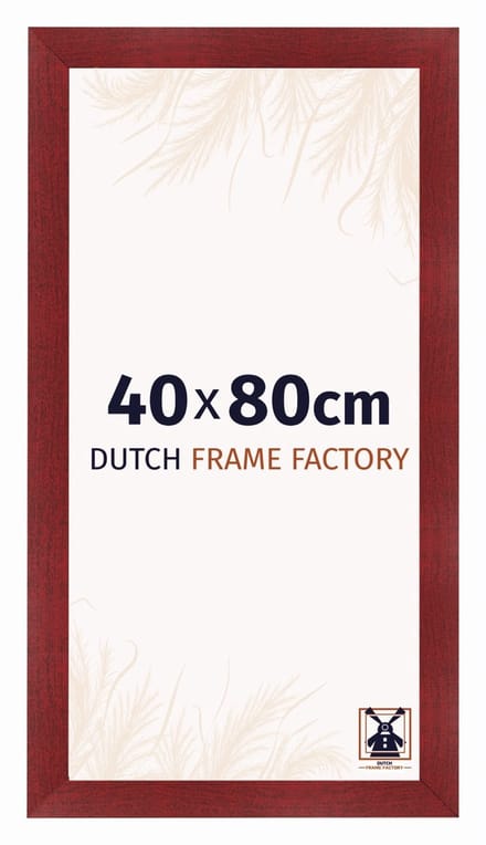 Fotolijst 40x80 cm - MDF - Wijnrood Geveegd - Praag