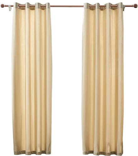 Larson - Velvet Gordijnen - 2.8m x 2.5m - Ringen - Beige