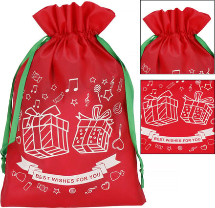 Springos Kerstzak | Cadeautas | Rood/Wit/Groen