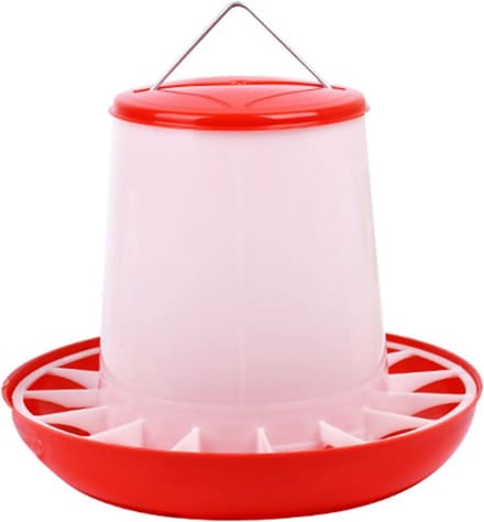 Kuiken Feeder - Pluimvee Voederbak - Pluimvee Voeren - Hangend Ontwerp - 9kg met Deksel - Geel