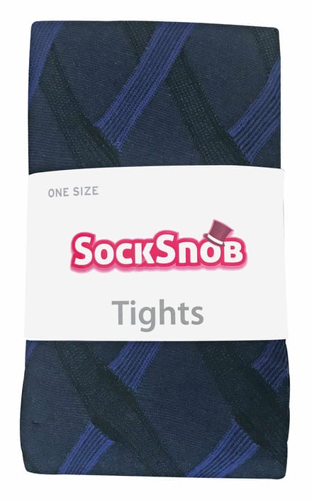 Sock Snob Dames80 denier ondoorzichtig patroon panty's - Kabelblauw