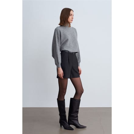 Hoge Taille Met Ceintuur Wijde Pantalon Korte Broek