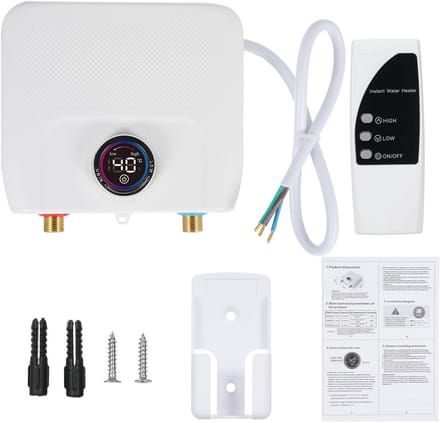Doorstroom Waterverwarmer - Mini Boiler - Direct Warm Water - Compact Ontwerp - 6500 W - Wit
