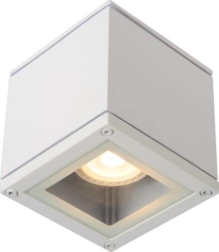Lucide AVEN - Plafondspot (Plafondlamp) Badkamer - 1xGU10 (MR16) - IP65 - Wit