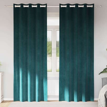 vidaXL - Gordijnen - 2 - st - Donkergroen - 140 - x - 225 - cm - fluweel