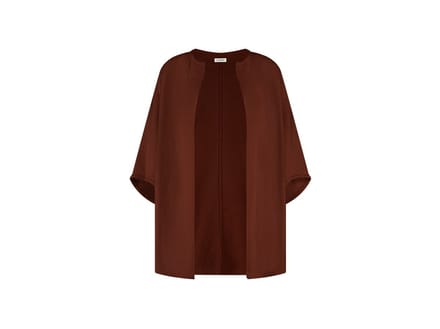 Yumeko kimono vest gebreid katoen cinnamon bruin