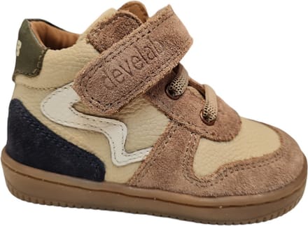 Develab 44343 Sneakers - Leren Sneaker - Unisex - Taupe - Maat 23