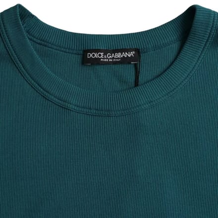 Geribbelde T-shirt Korte Mouwen Ronde Hals