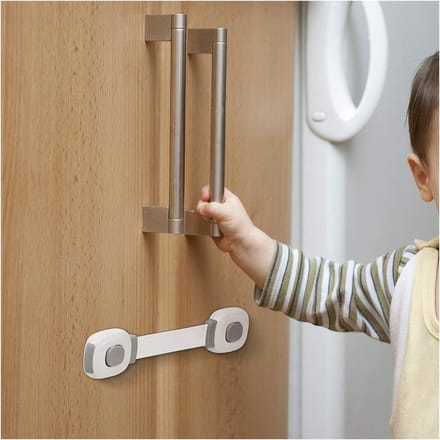 Go Go Gadget - Knijpslot: Veiligheid voor Kasten & Laden - Zelfklevend - Wit - 20cm
