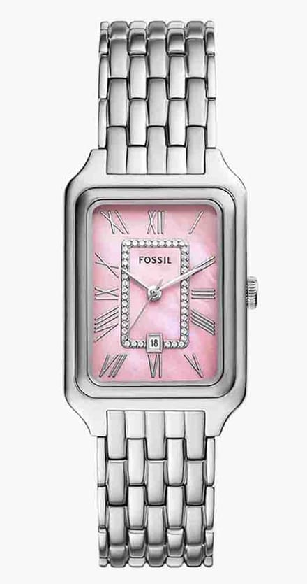 Fossil Raquel ES5401 Horloge - Staal - Zilverkleurig - Ø 30 mm