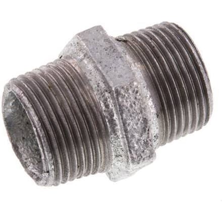 R 1'' Verzinkt Gietijzeren Borstnippel 25 Bar [2 Stuks]