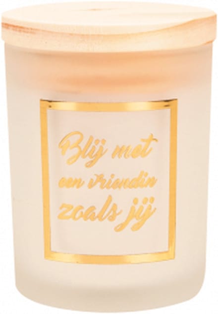 Geurkaars - White/gold - Vrienden voor het leven - In cadeauverpakking