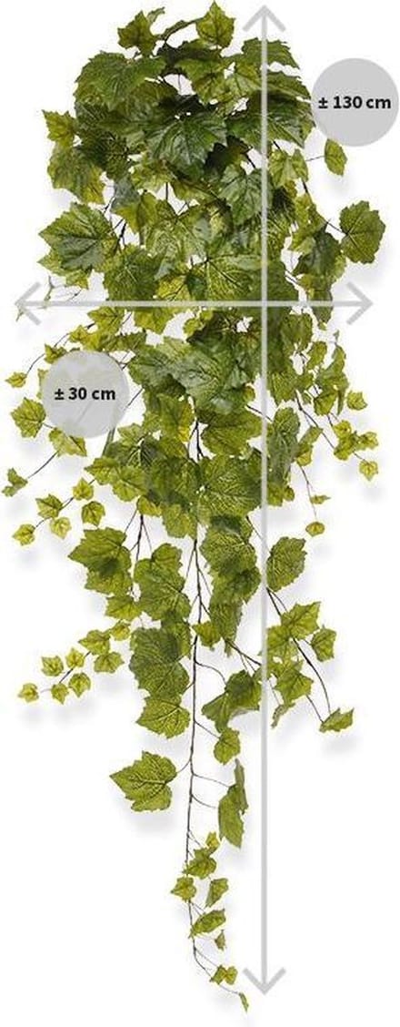 Maxifleur Druivenblad Kunsthangplant - 130 cm - Groen