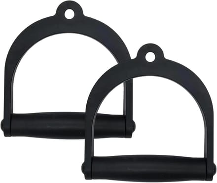 Fitness Handvatten - Kabelmachine Accessoires - Kracht Training - Soepele Rotatie - 2 stuks - Zwart