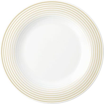 (6 stuks) SELTMANN WEIDEN Bord - plat - Ø 215mm - Zandbeige Wit / Geel