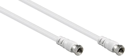 F (m) - F (m) coaxkabel / recht - wit - 7,5 meter