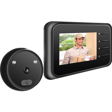 WiFi-deurbel Deurkijker Camera Deurkijker Deurcamera Deurbel met draadloze monitor Liveweergave zwart