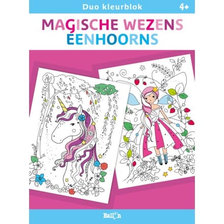 Magische Wezens En Eenhoorns - Duo Kleurblokken