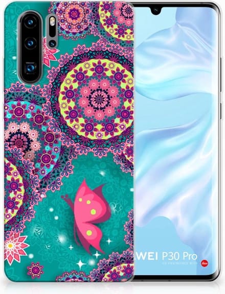 Huawei P30 Pro Hoesje maken Cirkels en Vlinders