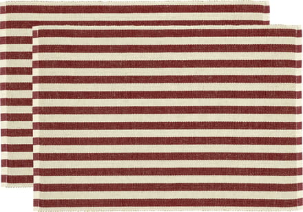 Södahl Statement Stripe Placemat 33 x 48 cm 2 stuks Red