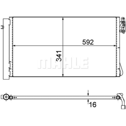 Condensator, airconditioner MAHLE AC 414 001S