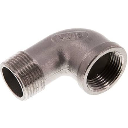 1'' NPT x 1'' NPT F/M RVS L-Fitting 90graden 16 Bar