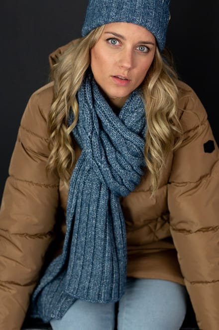 Sjaal Ijsland - Jeans blauw
