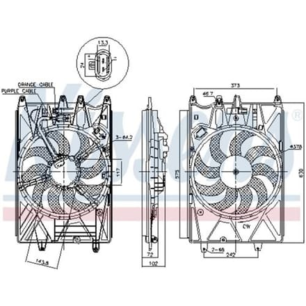 Koelventilatorwiel, motorkoeling NISSENS 85937