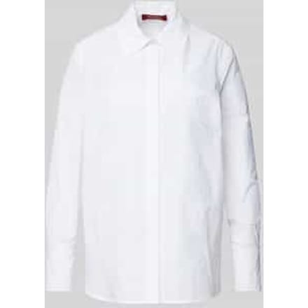 Regular fit overhemdblouse met broderie anglaise, model 'SESIA'