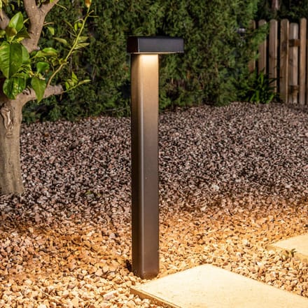FARO BARCELONA Balic LED sokkellamp, zwart, aluminium, hoogte 58 cm