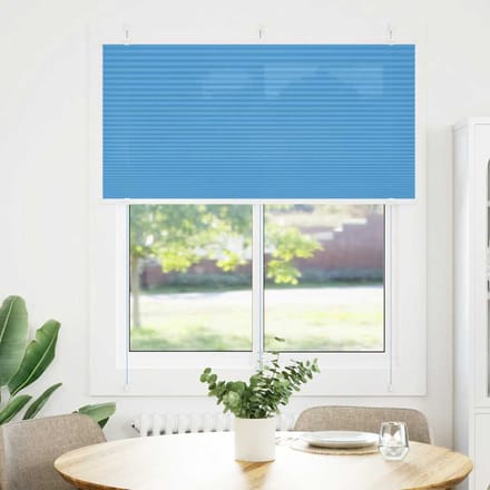 vidaXL - Plissé - rolgordijn - 115x150cm - stofbreedte - 114,4cm - polyester - blauw