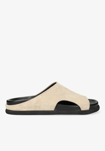 Shabbies Inga Close Slippers - Dames - Taupe - Maat 41