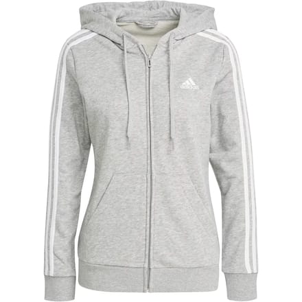 Dames sweater met capuchon en ritssluiting adidas Essentials French Terry 3-Bandes