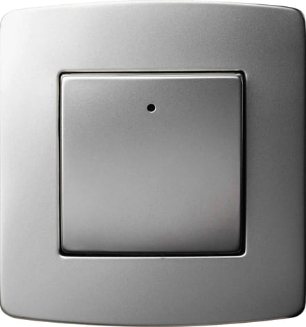 Dubbelpolige schakelaar - Schema 2 - 10A - 230V  - Inox - Inbouw